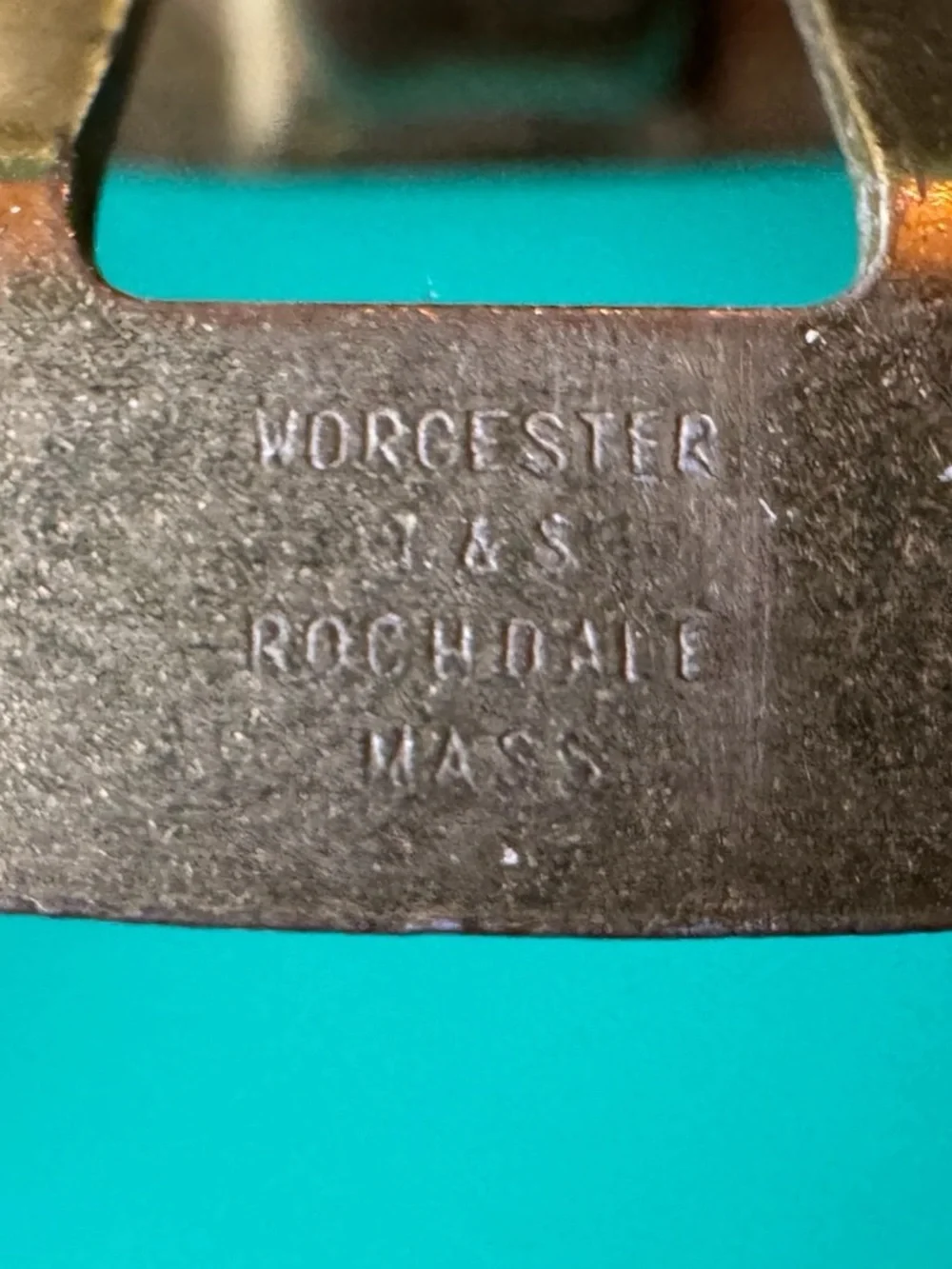 Vintage Worcester T&S Rochdale Mass Green Metal Storage Box Industrial Organizer